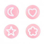 Acrylic beads Icon mix Pink